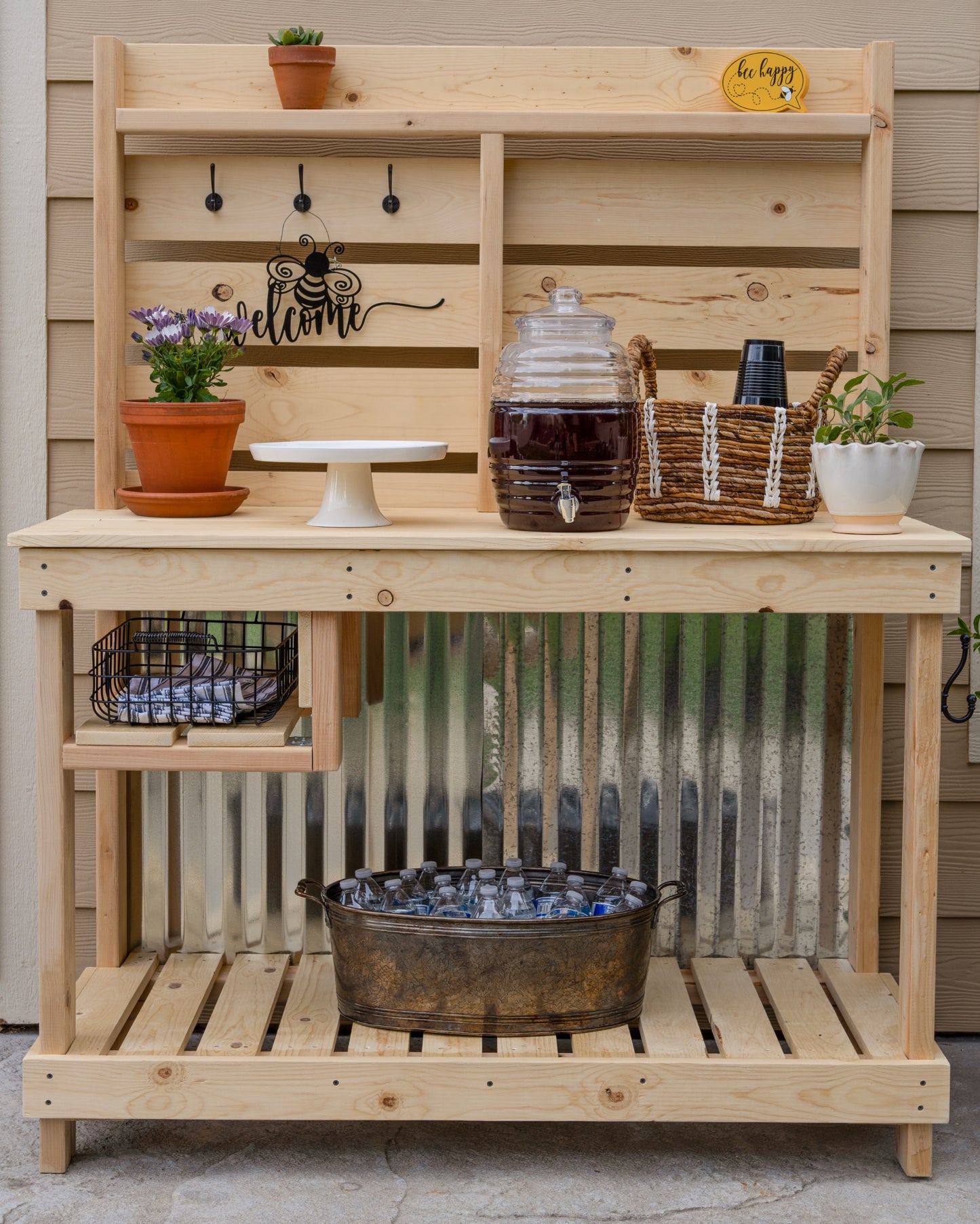 New Rustic Potting Bench/Outdoor Buffet