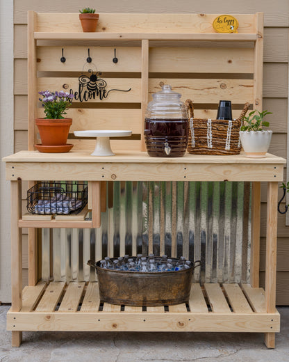 New Rustic Potting Bench/Outdoor Buffet