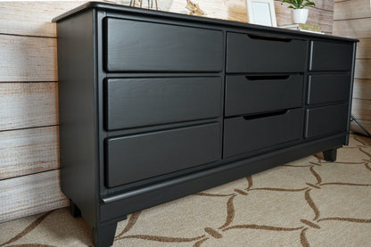 Solid Wood Black Dresser Set