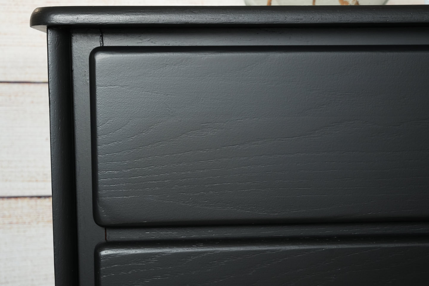 Solid Wood Black Dresser Set