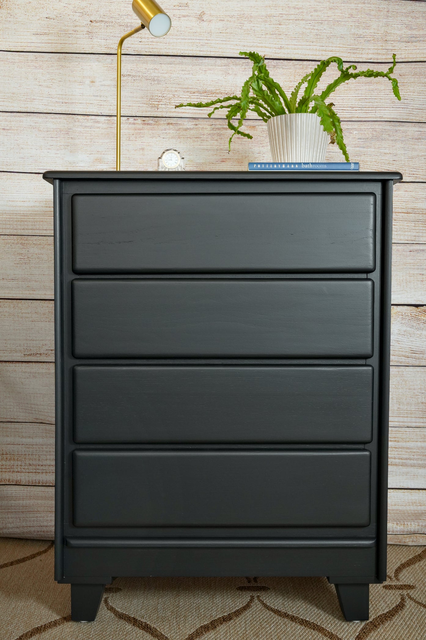 Solid Wood Black Dresser Set