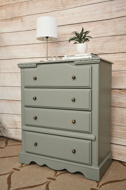 Sage Green 4 Drawer 40" Tall Dresser