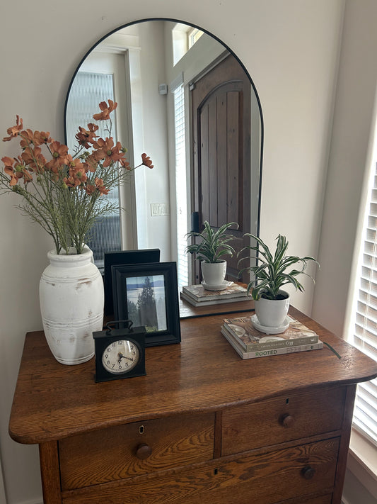 Antique Oak Serpentine Dresser