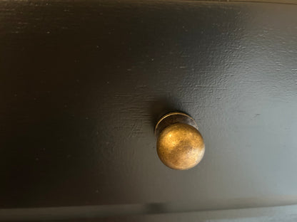 Black Solid Wood Wide Dresser and Nightstand