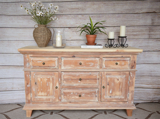 Solid Wood Distressed Buffet, Entryway Table, Coffee Bar