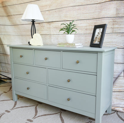Solid Wood Sage Green 54" Wide Dresser