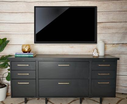 Mid-Century Modern Black Media Console/Sideboard/Dresser